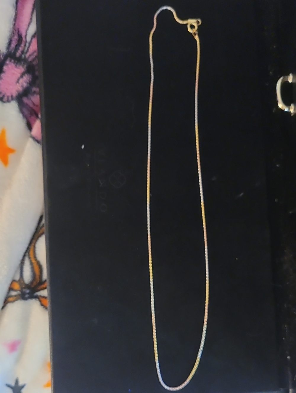 Tri-Color Box Chain Necklace - Women Jewelry